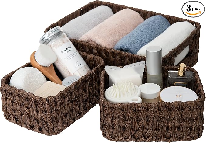 GRANNY SAYS Wicker Baskets for Organizing, Nesting Storage Baskets for Shelves by GRANNYSAYS