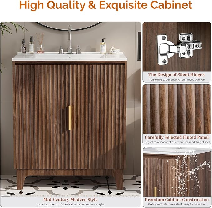 VINGLI 30 Inch Bathroom Vanity - Image 6