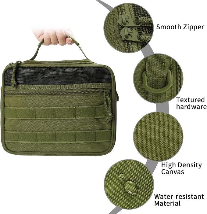 SMONT Tactical Toiletry Bag for Men, 9.5" Hanging Dopp Kit Shaving Hygiene Bag - Image 5