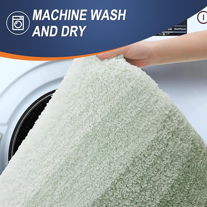 OLANLY Bathroom Rug Set 2 Piece, Soft Absorbent Microfiber Bath Rug Set - Image 6