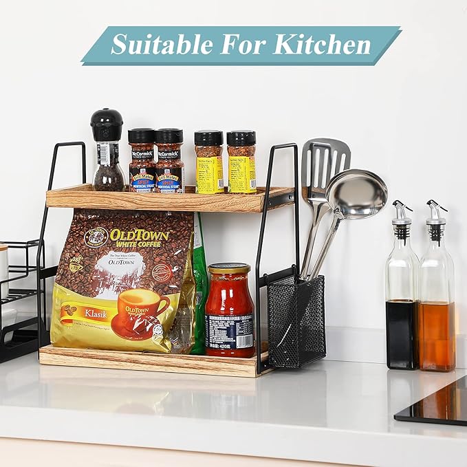 Bathroom Counter Organizer, 2-Tier Standing Storage Shelf - Image 2