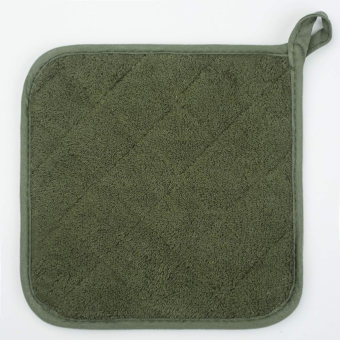 100% Cotton Kitchen Everyday Basic Terry Pot Holder Heat Resistant Coaster - Image 3
