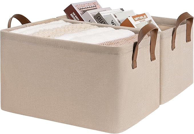 CHICVITA Storage Baskets for Shelves, Large Closet Storage Bins by CHICVITA