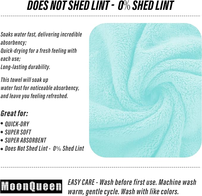 MOONQUEEN 6 Pack Premium Hand Towels - Image 4