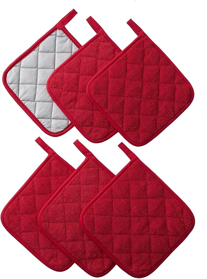 Kitchen Pot Holders Set Heat Resistant Pure Cotton Potholders Kit Trivets Large - Image 2