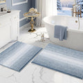 BSICPRO Bathroom Rugs and Mats Sets, 2 Piece Thick Absorbent Chenille Bath Mat by BSICPRO