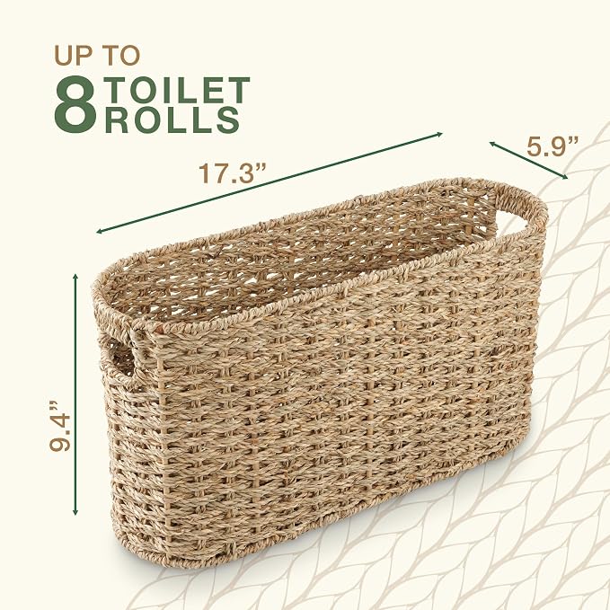Seagrass Toilet Paper Storage Basket - Image 6
