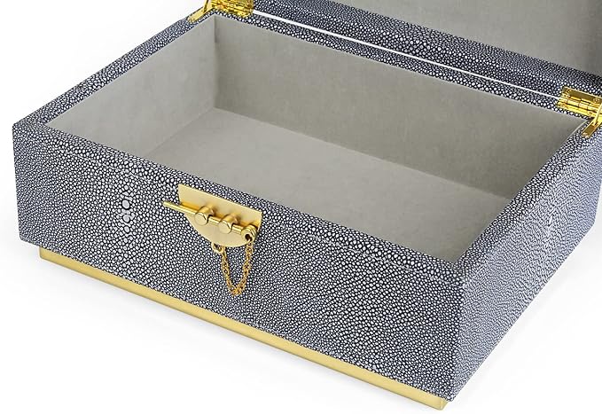 HofferRuffer Elegant Faux Leather Decorative Box, Storage Jewelry Box Organizer - Image 5