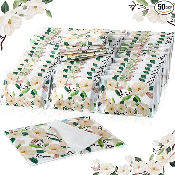 Geyee 50 Packs Tissue Travel Size Facial Paper Napkins Travel Packs Disposable by Geyee