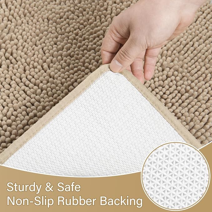 AROGAN Bathroom Rug Sets 2 Piece, Washable Bath Rug, Absorbent Soft Non Slip - Image 7