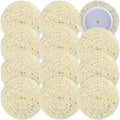 12 PCS Wool Buffing Polishing Pads 7 Inch, Natural Wool Cutting Pads by phepetroll