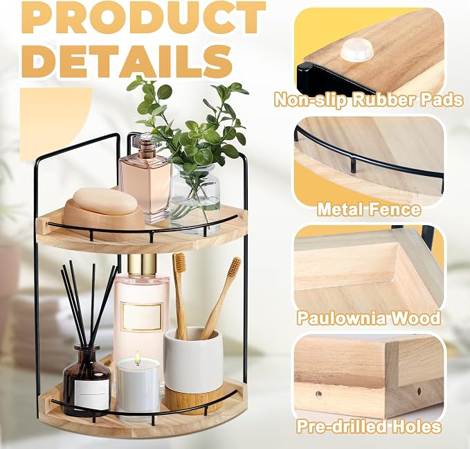 2 Tier Bathroom Counter Organizer, Bathroom Counter Tray and Vanity Organizer - Image 6