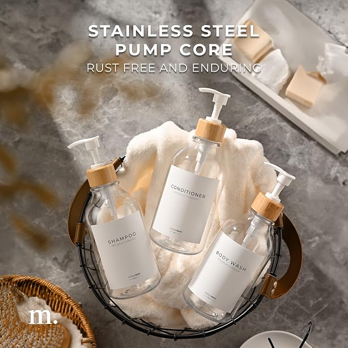 MaisoNovo Refillable Shampoo and Conditioner Bottles - Image 4