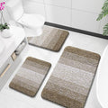 OLANLY Bathroom Rugs Sets 3 Piece, Soft Absorbent Microfiber Bath Mats and by OLANLY