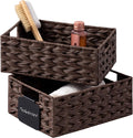 UBBCARE Storage Baskets with Label, Wicker Pantry Baskets by UBBCARE
