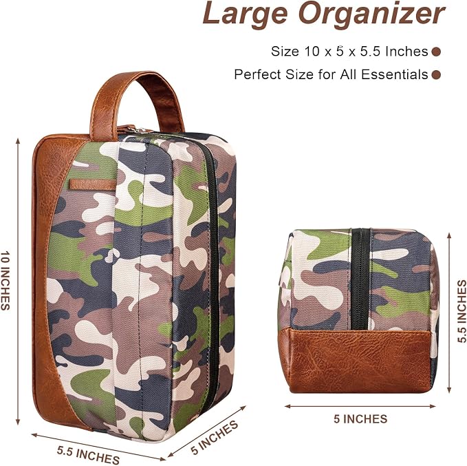Travel Toiletry Bag for Men, Hanging Toiletry Organizer, Water Resistant - Image 3