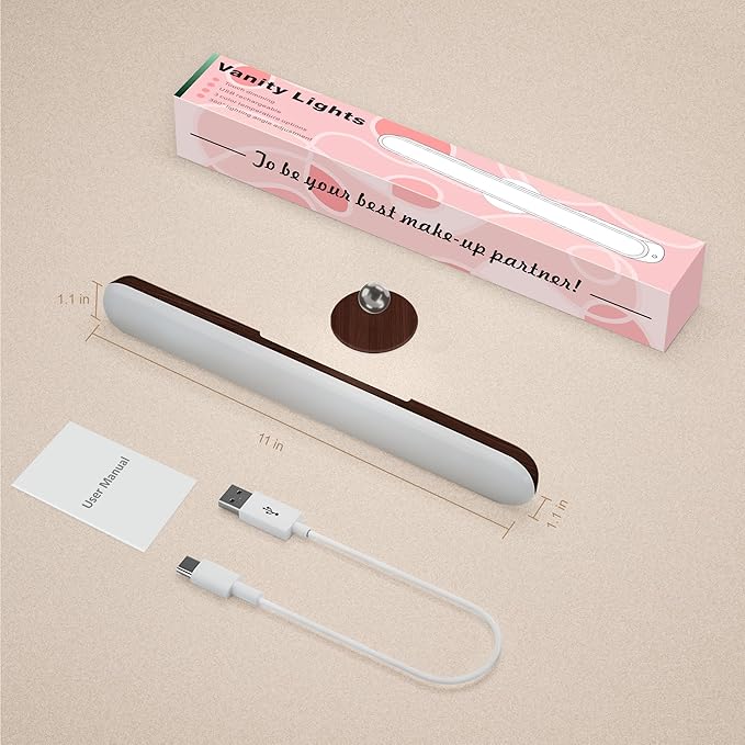 Vanity Light for Mirror with 4000mAh Rechargeable Battery, Touch Control - Image 7