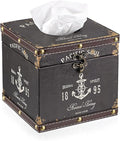 Sumnacon Retro Wood Square Tissue Box Cover by Sumnacon
