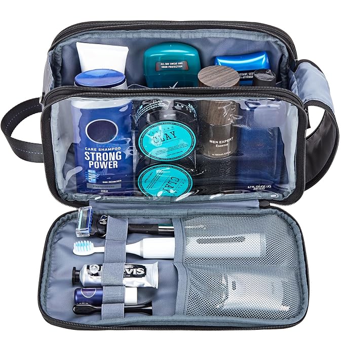 ZEEMO Travel Toiletry Bag for Men, Medium Water-Resistant Double-Sided - Image 2