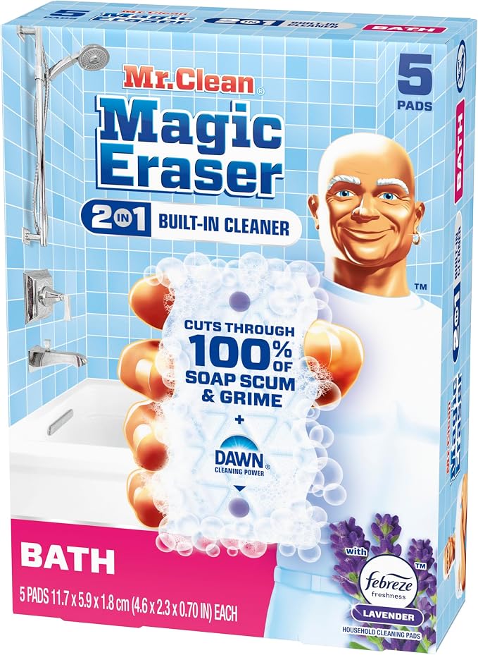Mr. Clean Magic Eraser Sponge, Bathroom Cleaner, Shower Cleaner, Tub Cleaner - Image 12