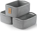 3-Pcs Shelf Baskets for Organizing, Closet Organizer Bins, Small Woven Baskets by MaxuniTechLife