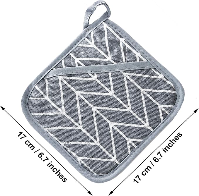 Heat Resistant Potholders Hot Pads-6 Kitchen Pot Holders Set - Image 7