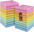DecorRack 20 Pack 100% Cotton Wash Cloth, Luxurious Soft, 12 x 12 inch Ultra by DecorRack