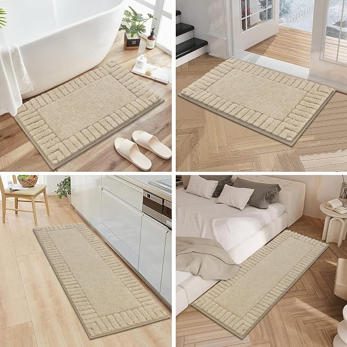 Pauwer Bathroom Rugs Sets 3 Piece Bathroom Shower Rugs - Image 7