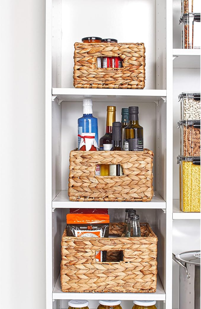 Honey-Can-Do Banana Leaf Storage Baskets –Water Hyacinth Woven Basket, - Image 9