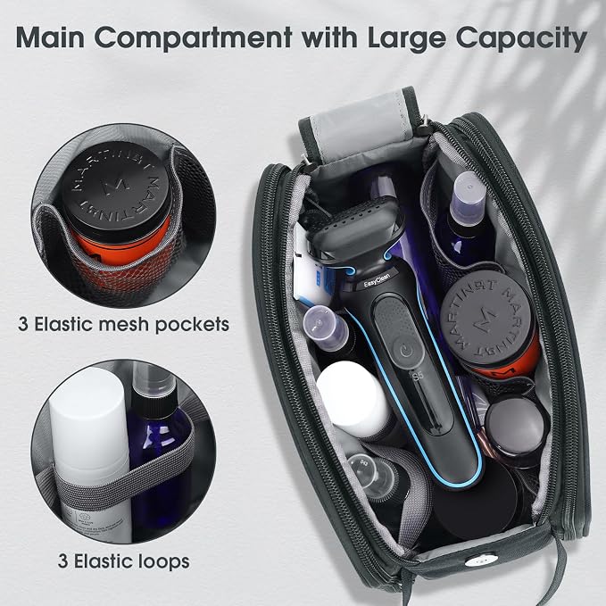 Wedama Toiletry Bag for Men, Handheld Travel Bag, Waterproof Toiletries - Image 4