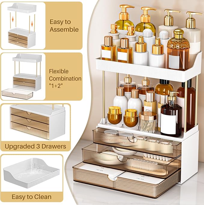 2 Pack Bathroom Organizers and Storage - Image 2