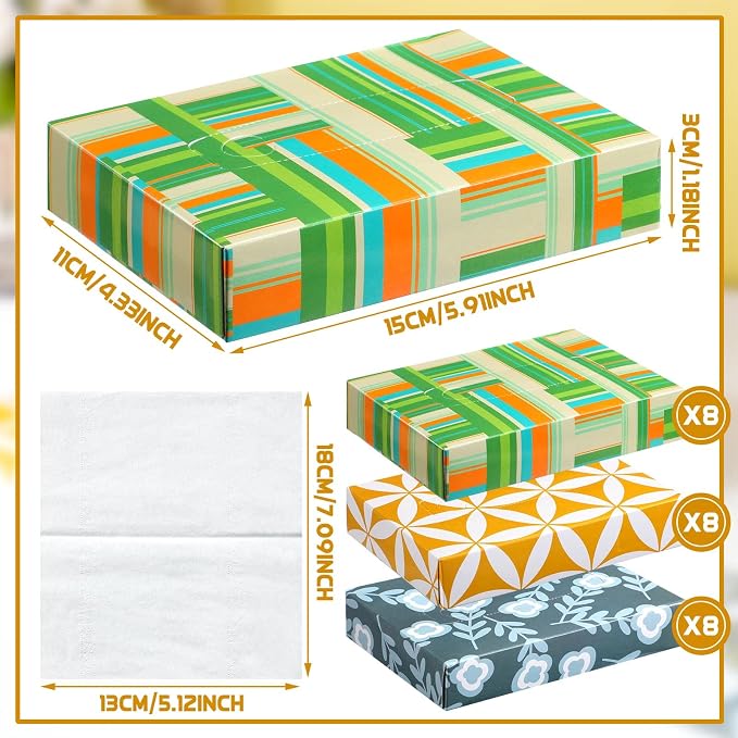 Yinder 24 Packs 960 Sheets Tissue Cube Car Facial Boxes Disposable Facial - Image 3