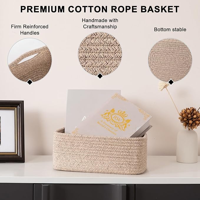 4 Pack Small Storage Shelf Baskets - Image 6