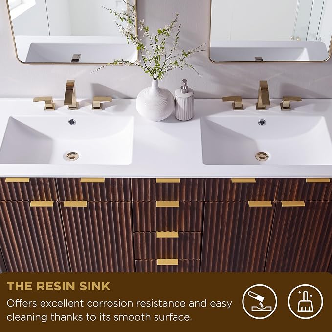 T4TREAM 60" Fluted Bathroom Vanity - Image 5