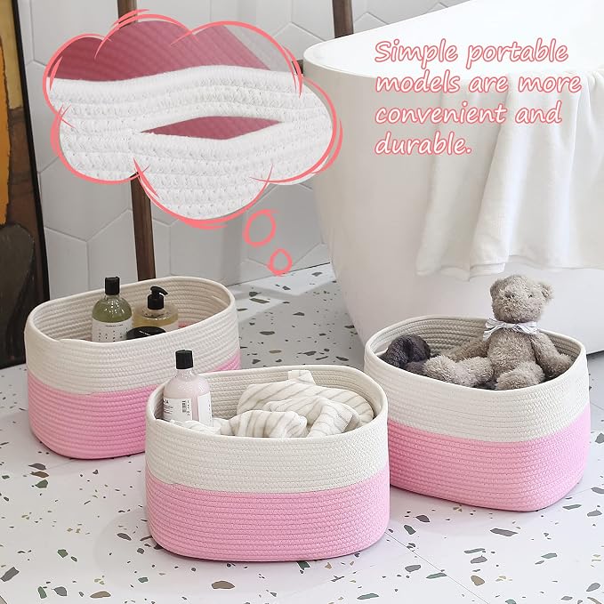 Cotton Rope Shelf Storage Basket, Shelf Storage Baskets - Image 2