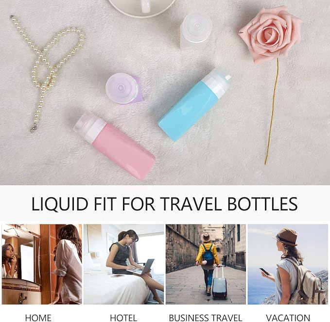 Travel Bottles Leak Proof, 3 oz TSA Approved Silicone Squeezable, Refillable - Image 9
