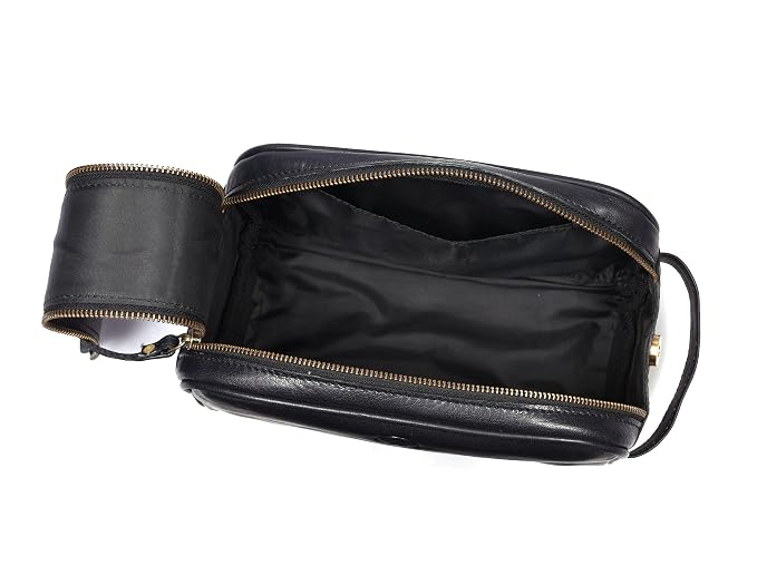 10" Premium Leather Toiletry Travel Pouch - Image 2