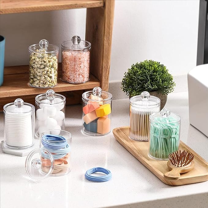 3PCS Acrylic Qtip Dispensers Holders - Image 2