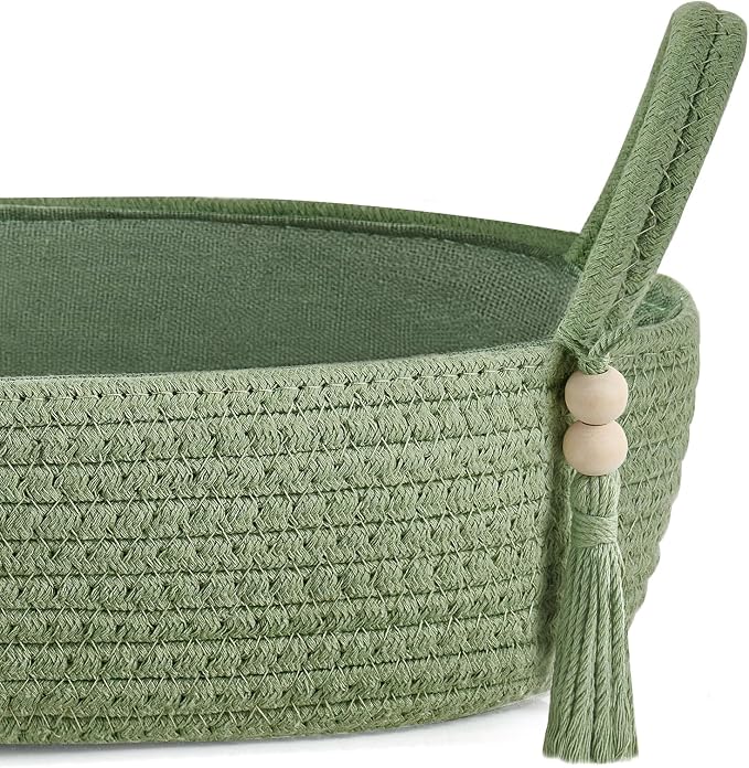 Mkono Small Storage Basket for Toilet Tank Top Boho Bathroom Decor Woven Rope - Image 5