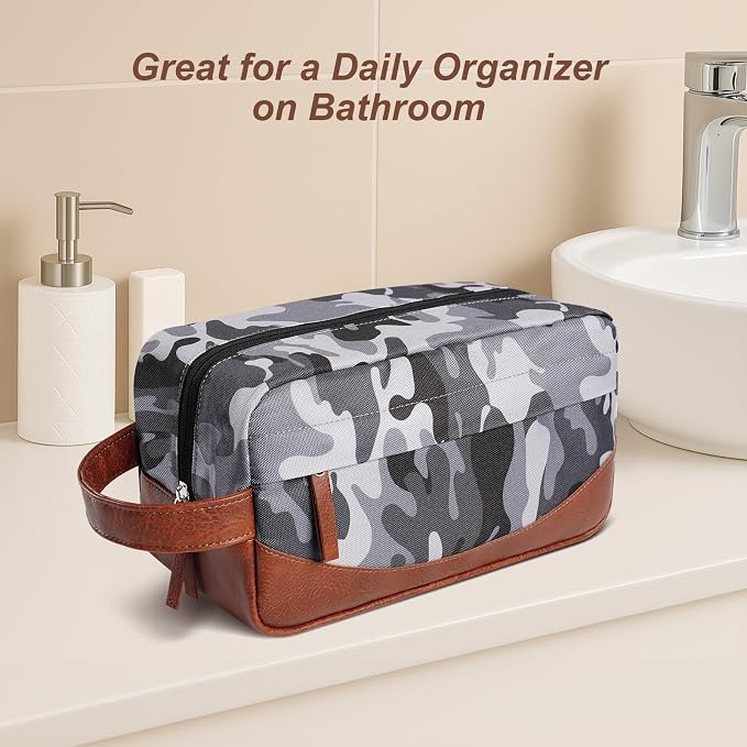Travel Toiletry Bag for Men, Hanging Toiletry Organizer, Water Resistant - Image 7
