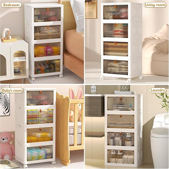 4 Tier Plastic Storage Bins - Image 3