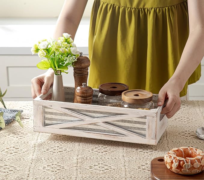 Wooden Toilet Tank Basket, Rustic Bathroom Decor Box, Farmhouse Toilet Paper - Image 9