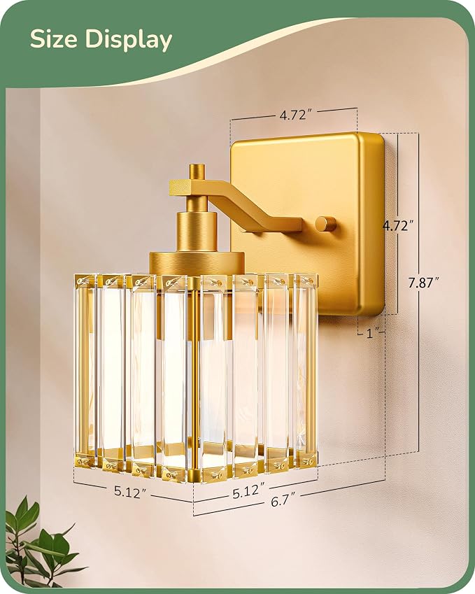EDISHINE Hardwired Bathroom Vanity Light, Modern Bathroom Lighting Fixtures - Image 4