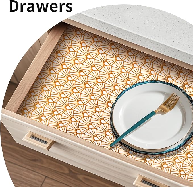 Shelf and Drawer Liner for Kitchen Cabinet, Non-Adhesive Waterproof Oil-Proof - Image 4