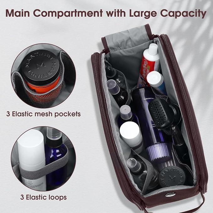 Wedama Toiletry Bag for Men, Handheld Travel Bag, Waterproof Toiletries - Image 4