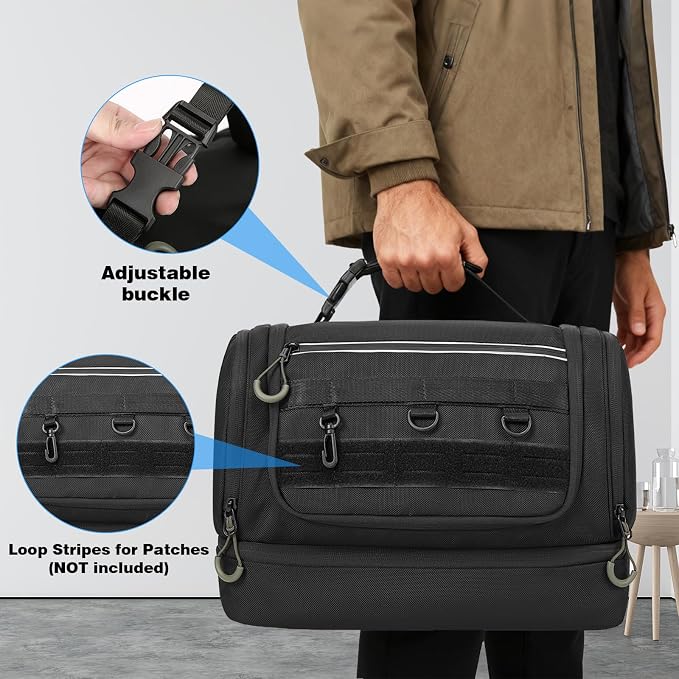 Toiletry Bag for Men, Handing Travel Toiletry Organizer Protable Water - Image 7