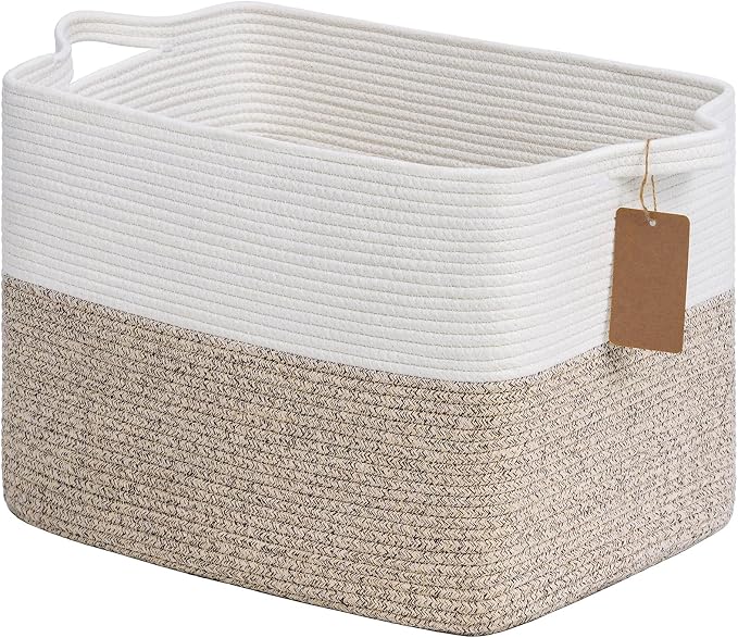 Goodpick Woven Storage Baskets for Organizing, Blanket Basket Living Room by Goodpick
