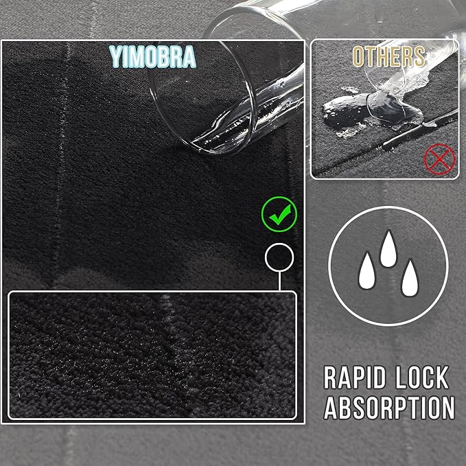 Yimobra Large Bath Mat Set 2 Piece- Super Soft Absorbent Quick Dry Memory Foam - Image 4