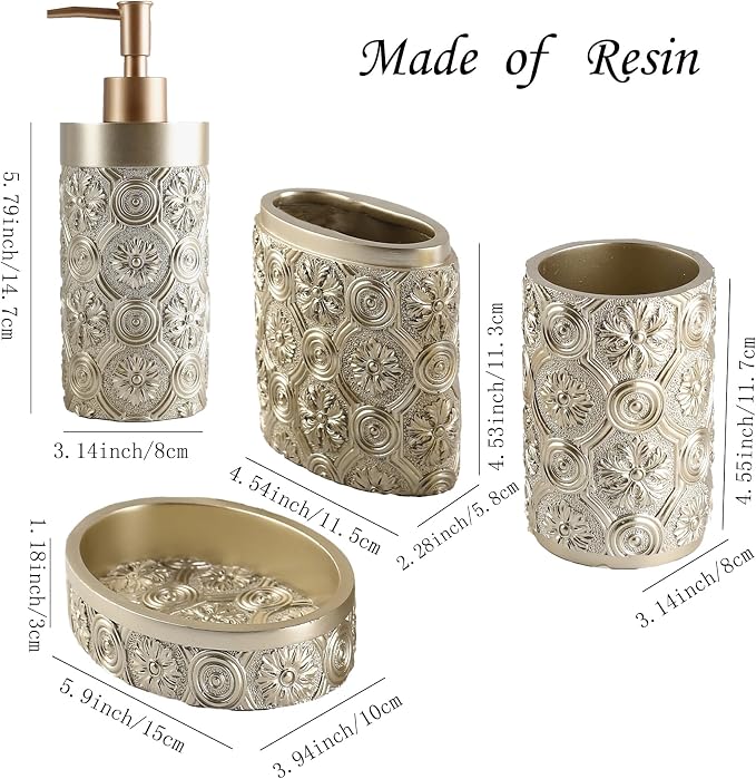 Hymmah Bathroom Accessories Set, Farmhouse Bathroom Decor, Contain Toothbrush - Image 2