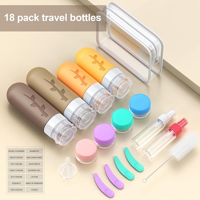 Travel Containers for Toiletries, travel bottles for Toiletries, travel Jars or - Image 4